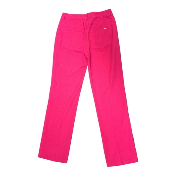 St. John Sport Pink Straight Leg Mid Rise Dressy Pants Size 4 - Picture 2 of 13